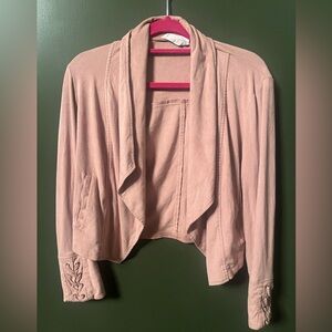 BB Dakota Blush Open Front Jacket